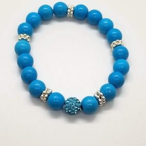 Baby Blue Bohemian style bracelet